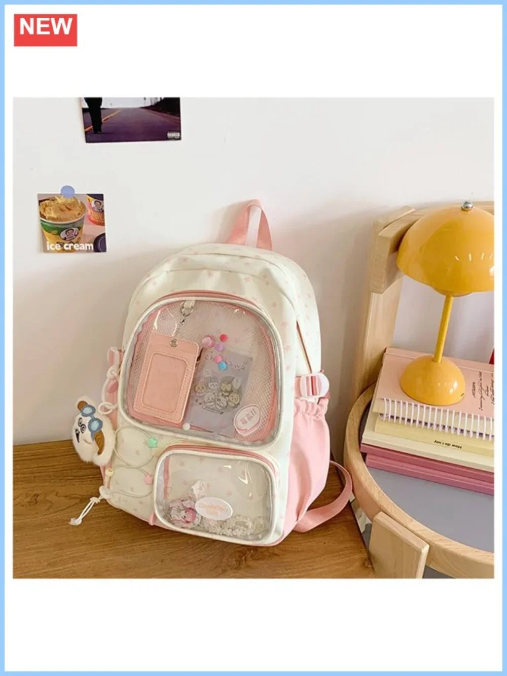 Ita Bag Backpack Purse Nylon PVC Y2K Kawaii Pin Display Daypack